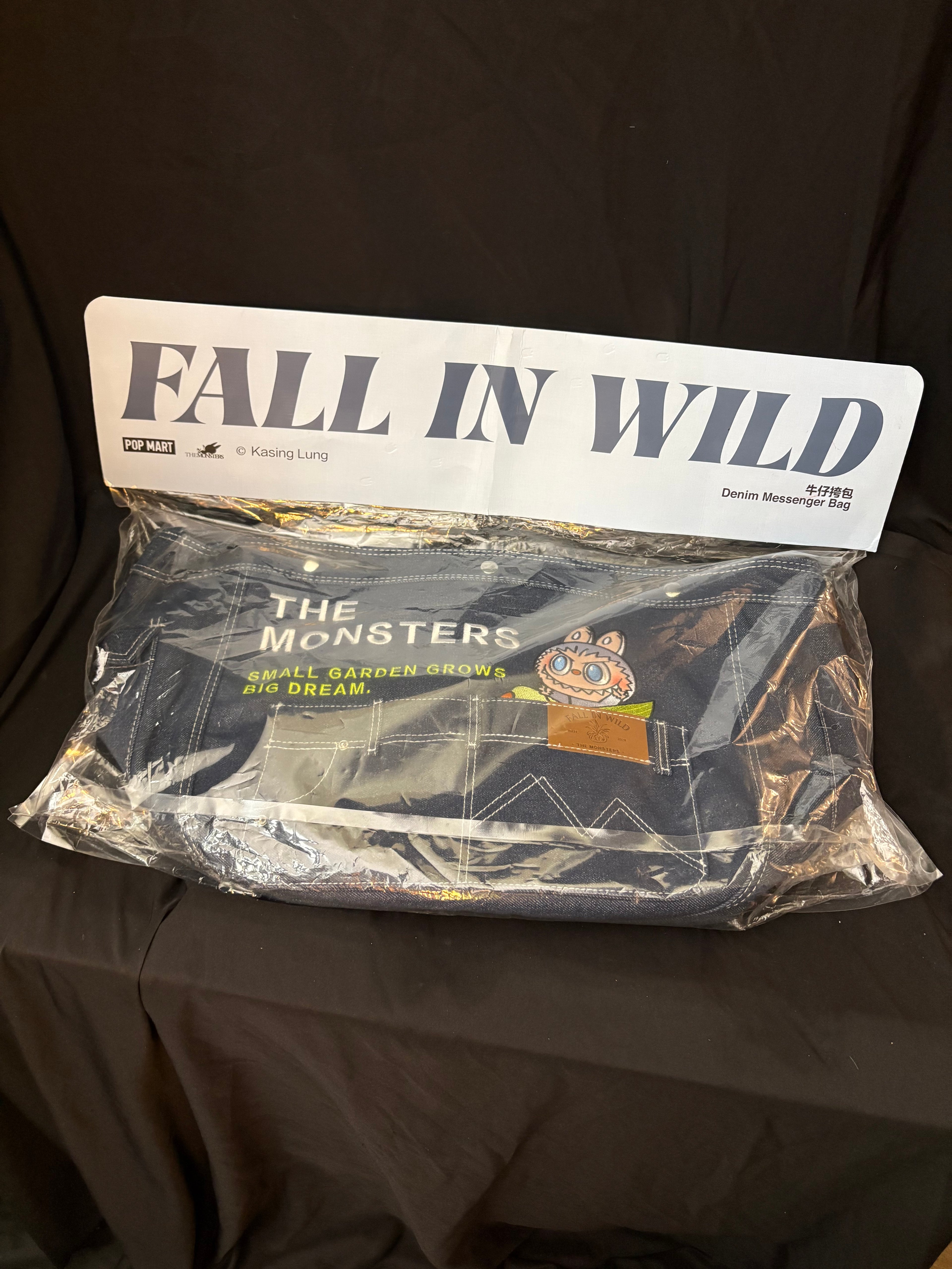 POP MART The Monsters Fall In Wild Denim Messenger Bag